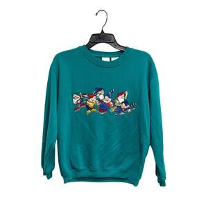 Vintage Embroidered Ice Hockey Dwarf Pullover